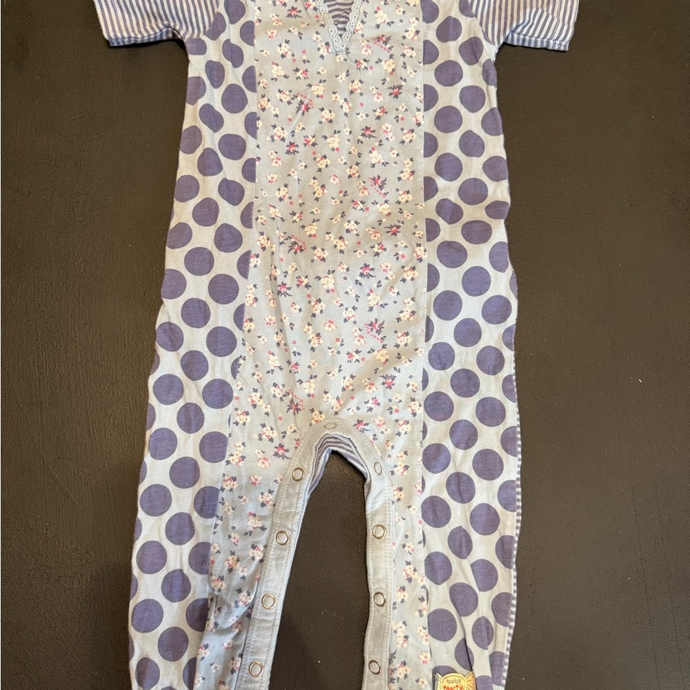 Naartjie Blue and White Kids One Piece